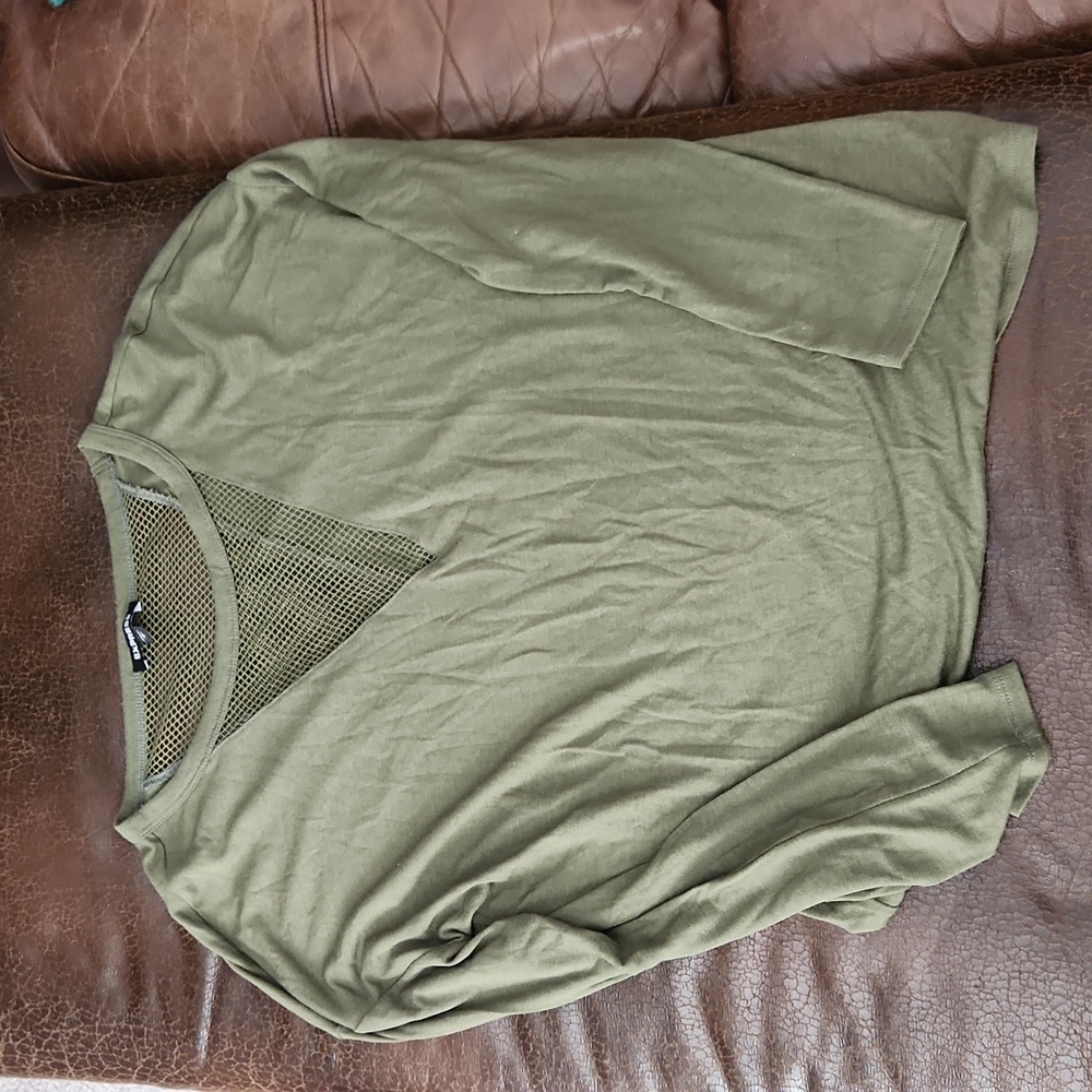 Womens express olive green top size small